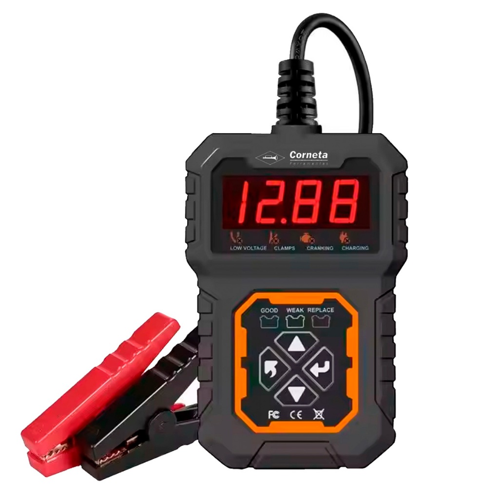 Teste De Bateria Analisador Digital Automotivo 12v Corneta