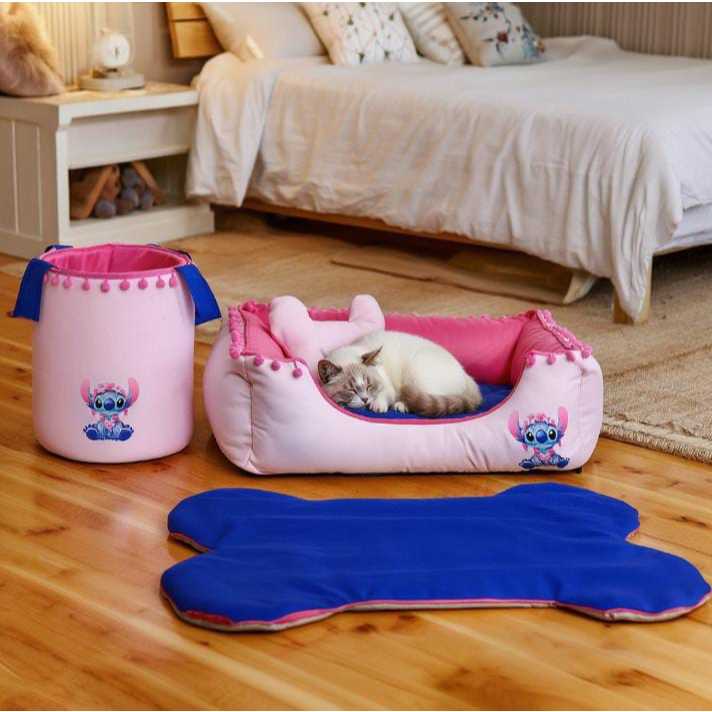 Caminha Pet Jogo Americano Cesto Brinquedos Para Caes E Gatos Rosa Pink M