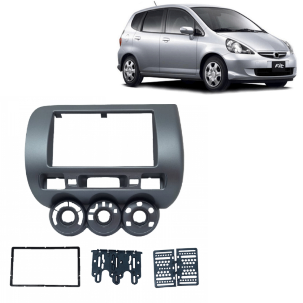 Moldura Painel 2 Din P Multimídia 7 Polegadas Honda Fit 2004 2005 2006 2007 2008 em Oferta na Shopee
