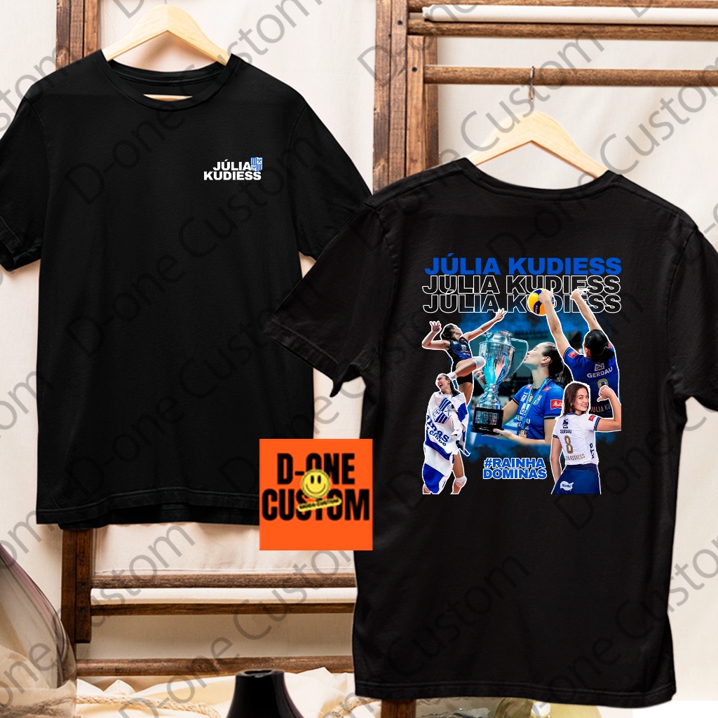 Camisa Camiseta Julia Kudiess Jogador Volei Minas Homenagem 100% Algodão