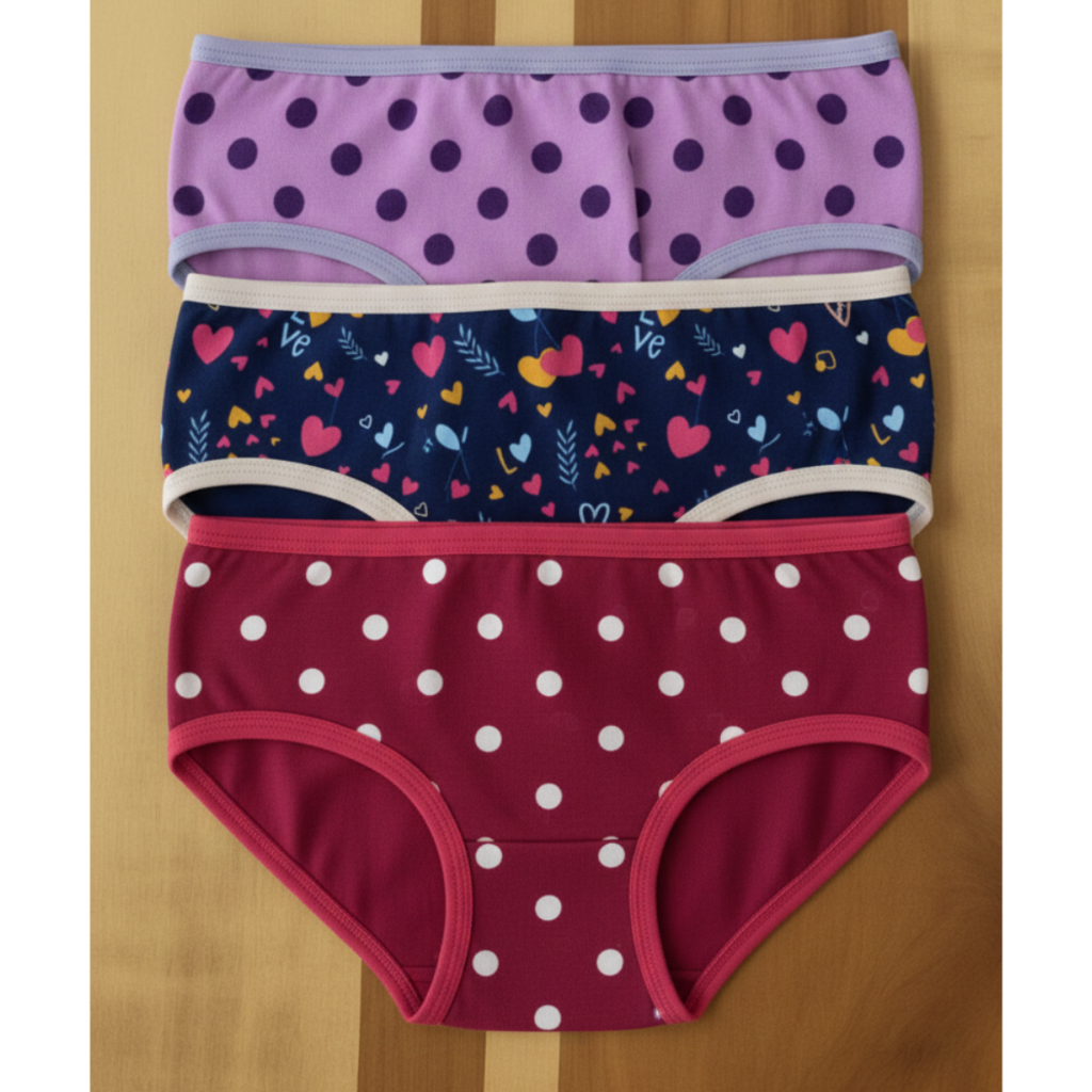 Kit Calcinhas Pop Juvenis Algodão Macio Cores Ideal para Meninas 8 a 16 Anos Conforto Diário Escola
