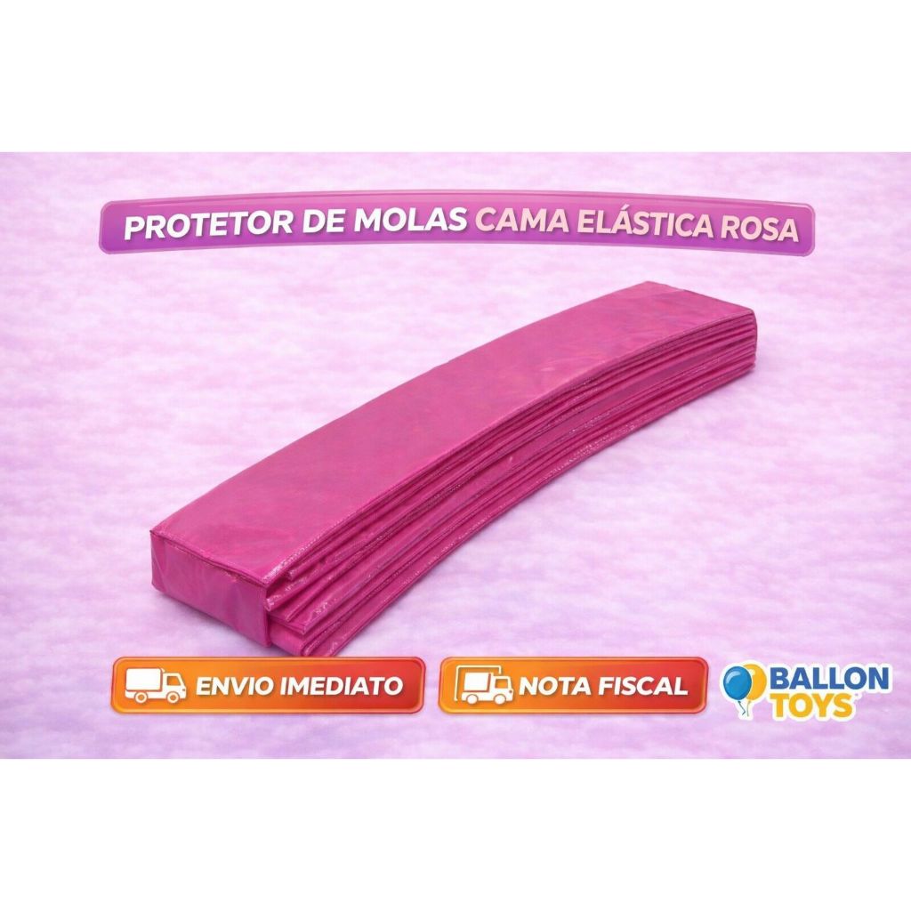 Protetor de Molas Rosa Pink 3,05 Metros Para Cama Elastica / Pula Pula