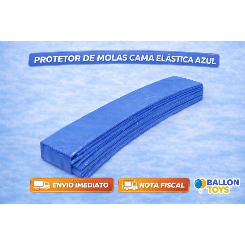 Protetor de Molas Azul 2,44 Metros Para Cama Elastica / Pula Pula
