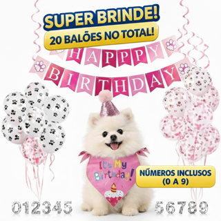 Kit Aniversário Pet Cachorro e Gato Completo (31 Peças) Decoração Festa em Oferta na Shopee