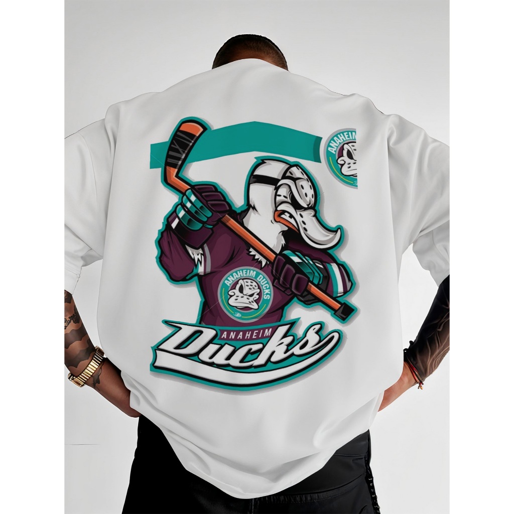 Camiseta Patos hóquei Anaheim Basica Unissex DTF ref4543 em Oferta na Shopee
