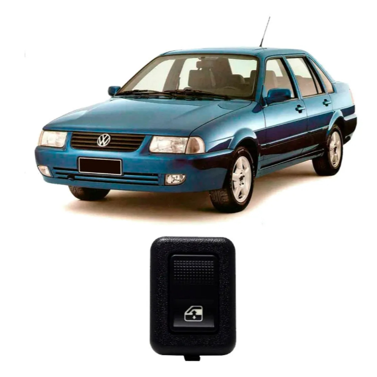 Botão Levantador Vidro Elétrico Simples Santana Com Moldura