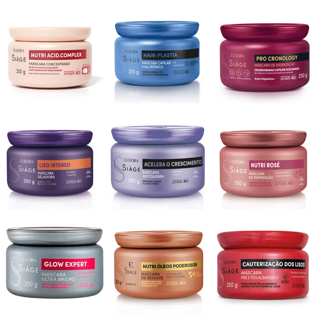 SIAGE - Máscara Capilar Eudora 250g - Escolha sua linha - em Oferta na Shopee