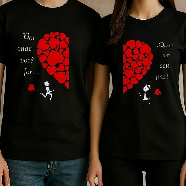 Kit 2 Camisetas de Casal Roupa Romântica para Carnaval Combinados Style em Oferta na Shopee