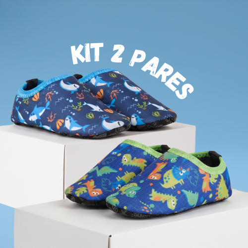 Kit 2 Pares Sapatinho Calce Fácil Meia Sapatilha Antiderrapante Dia a Dia