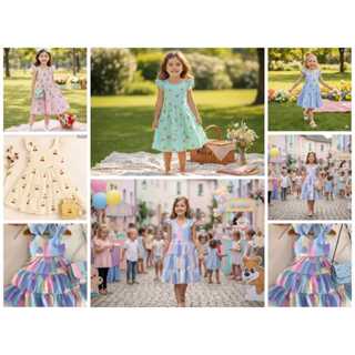 Vestido Infantil Menina 3 Marias con Amaração nas Costas Estampado Luxo Premium Tamanhos 2 a 14 anos em Oferta na Shopee