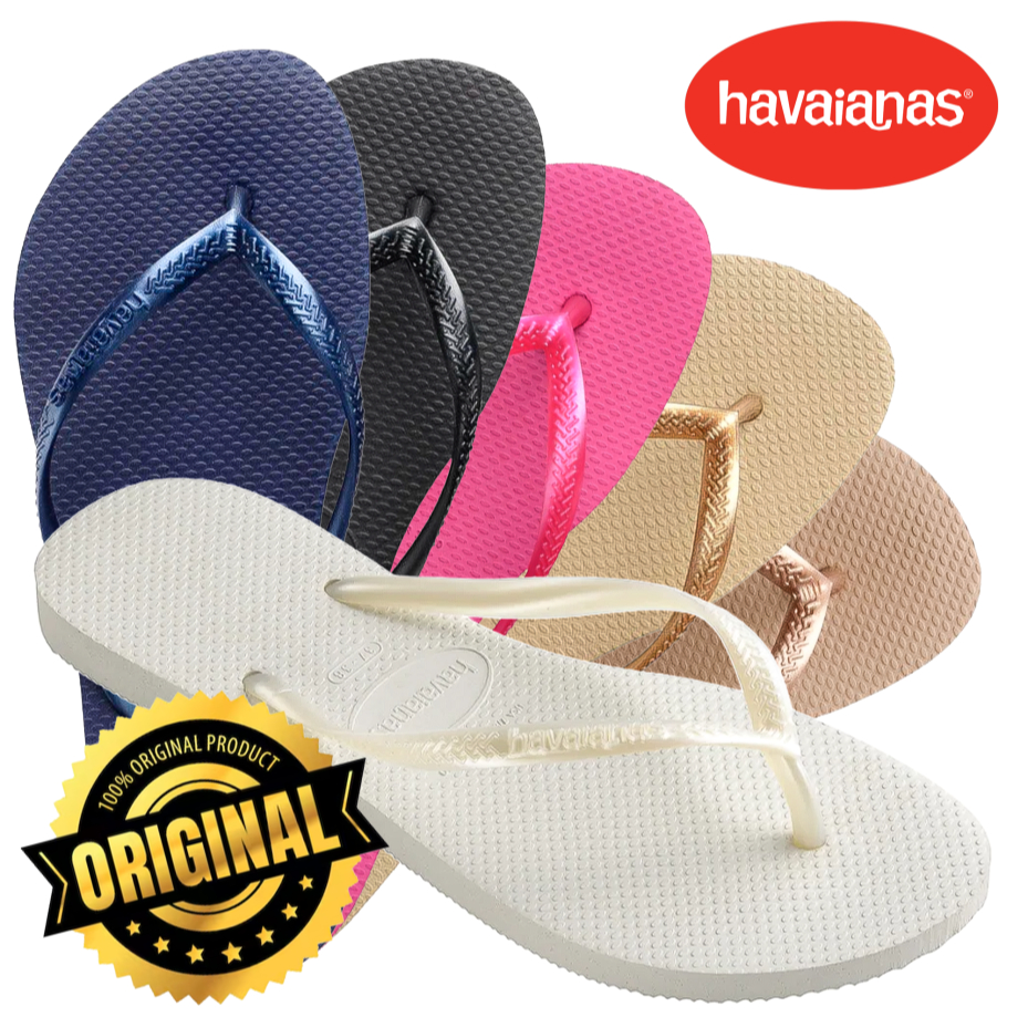 Chinelo Havaianas Slim Feminino Delicado Sandália Original Branca Varias Cores