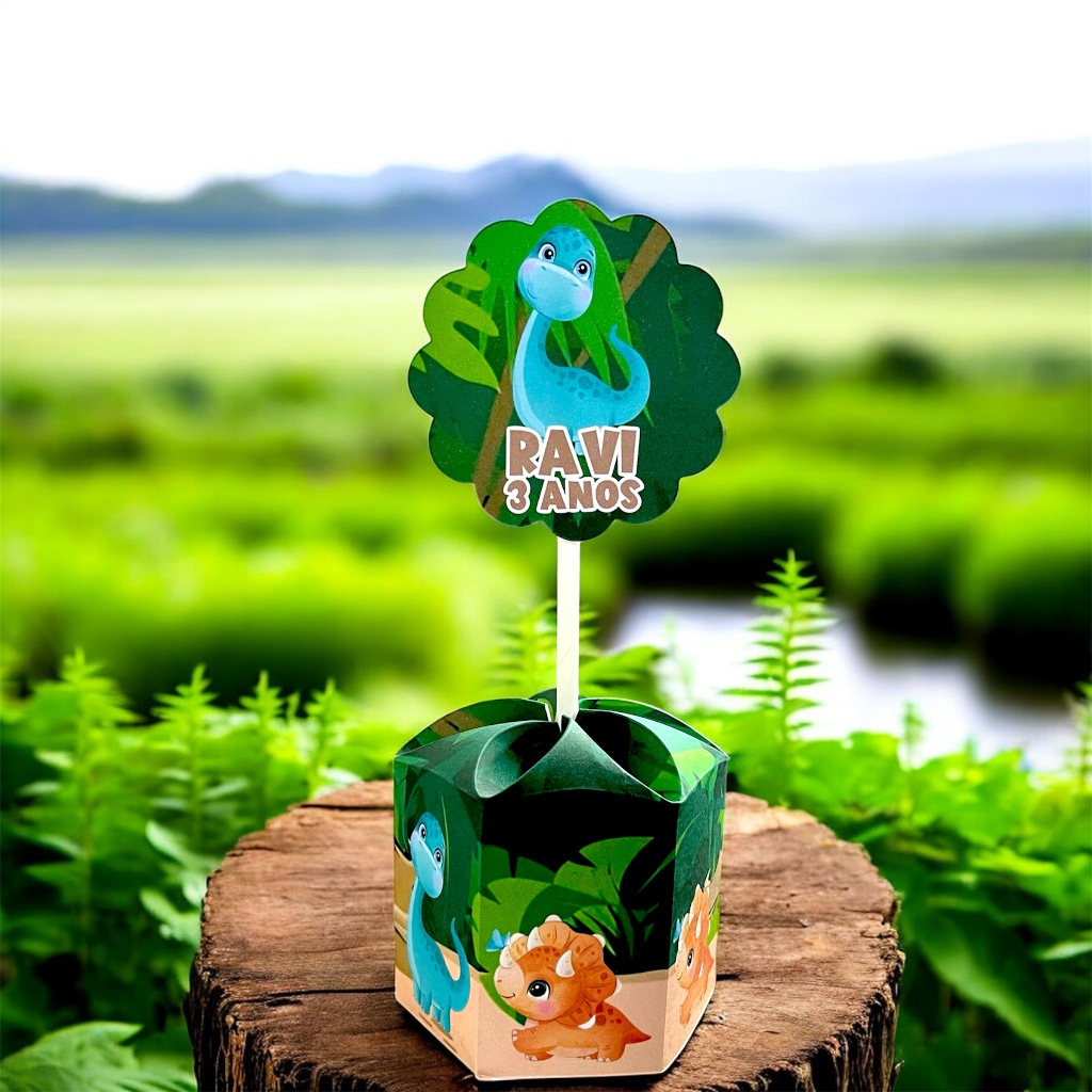 Centro de Mesa Dino Baby - Verde   Com Nome e Idade Personalizado Para Festa Lembrancinha em Oferta na Shopee