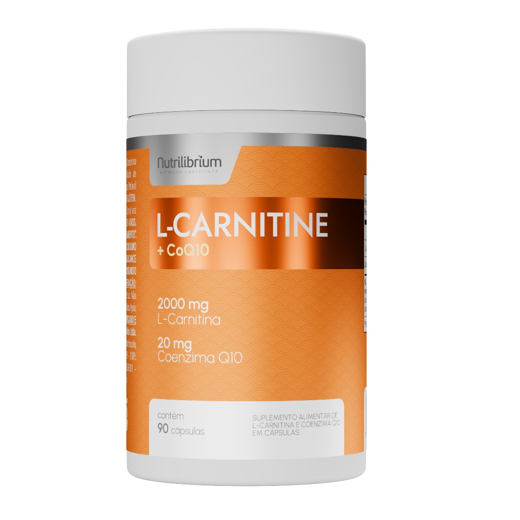 L-Carnitina + COQ10 Coenzima Q10 90 Cápsulas Nutrilibrium em Oferta na Shopee