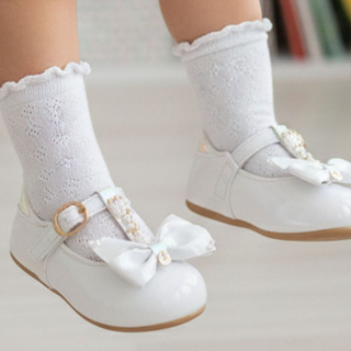 Sapato Infantil Menina Boneca Verniz Laço Pérolas Batizado Casamento Festa Luxo Blogueirinha - 18 ao 24 em Oferta na Shopee