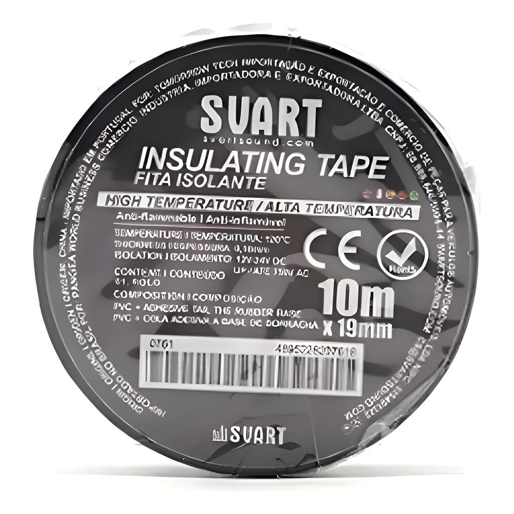 Fita Isolante Svart Alta Temperatura 10m X 19mm Tech One em Oferta na Shopee