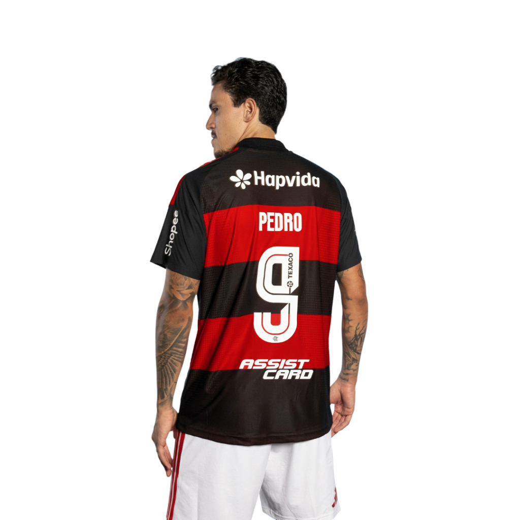 Manto Flamengo Masculina Jogo 1 Adidas 2026 - C/ Kit Patrocínio - Pedro 9