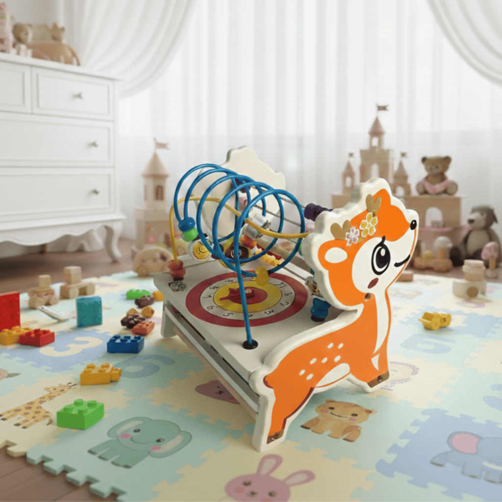 Brinquedo Educativo Montessori Madeira 4 Em 1 Musical