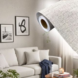 Papel de Parede Adesivo Linho Off White 5MX45CM Importado Vinílico P/ Quarto Sala Escritório em Oferta na Shopee