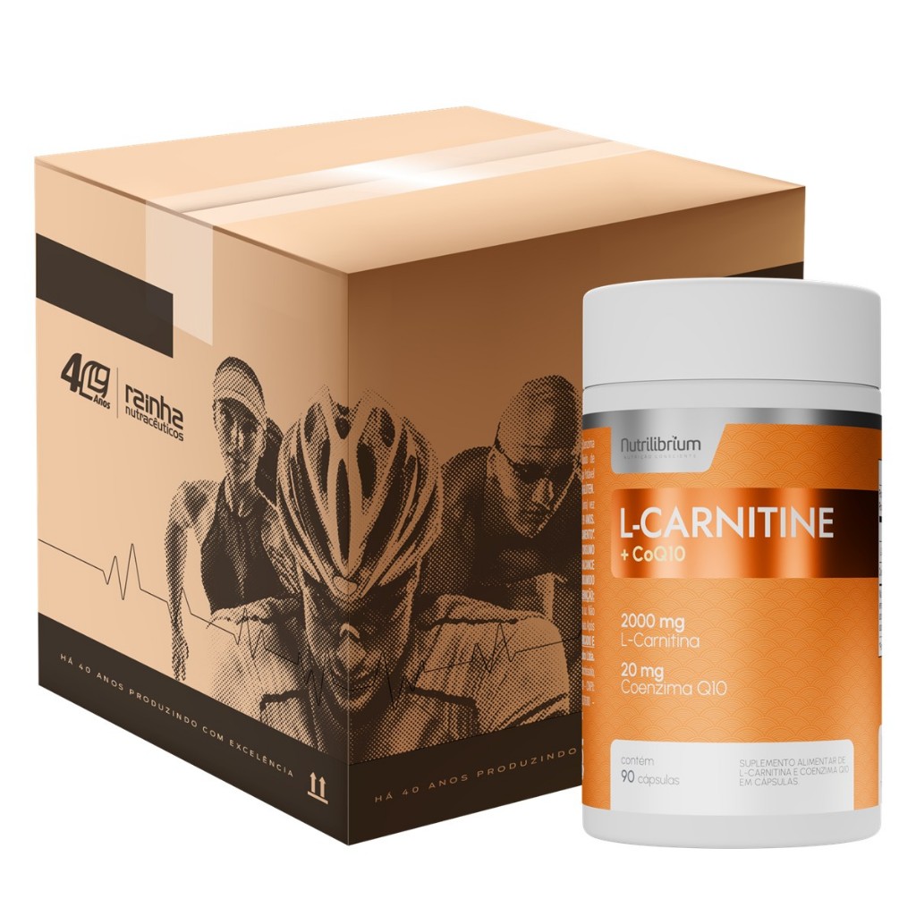 Atacado 12x L-Carnitina + Coenzima Q10 90 Caps Nutrilibrium em Oferta na Shopee