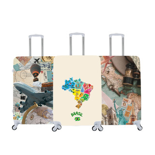 Capa de Mala Personalizada Mapas Mundi Estilo e Proteção Para Suas Viagens Bagagem