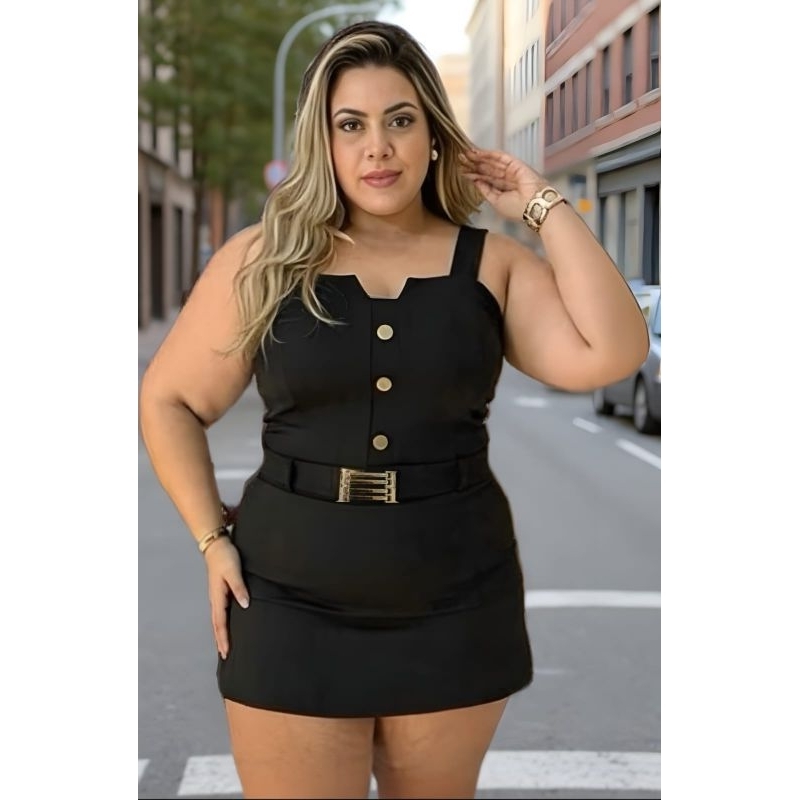 Conjunto Plus Size Feminino Anarruga em Oferta na Shopee