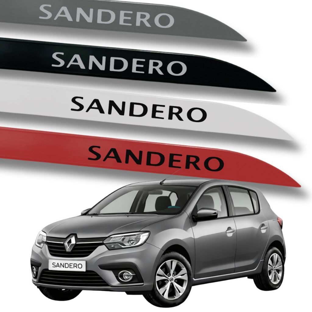 Jogo Friso Slim Lateral Sandero com Grafia Escolha a Cor Protetor de Porta em Oferta na Shopee