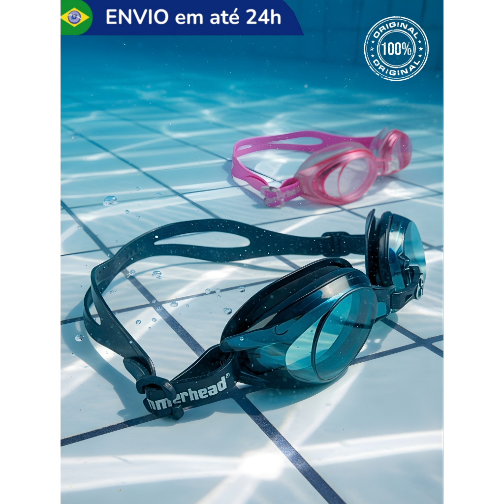 Óculos Hammerhead Natação Mergulho Nado Hidroginástica Piscina Águas Abertas - P