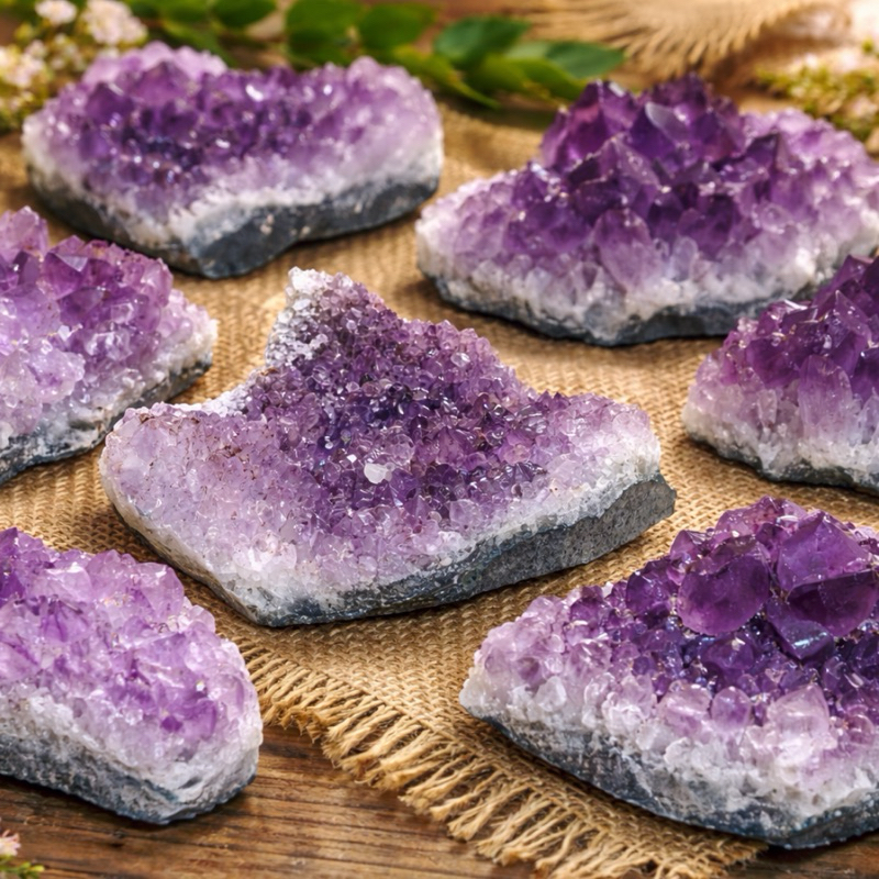 Drusa de Ametista Natural Verdadeira Escolha pelo Peso em Oferta na Shopee