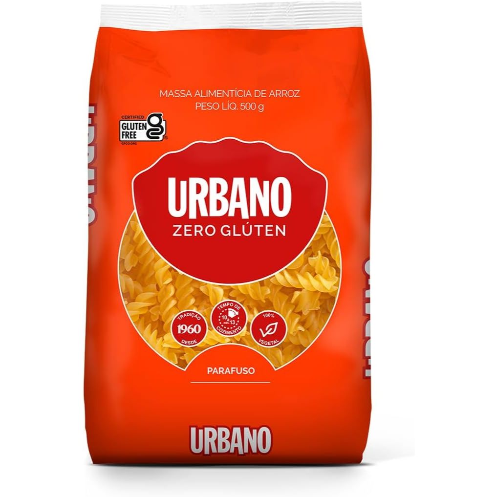 Macarrão de Arroz Parafuso sem Glúten Urbano 500g