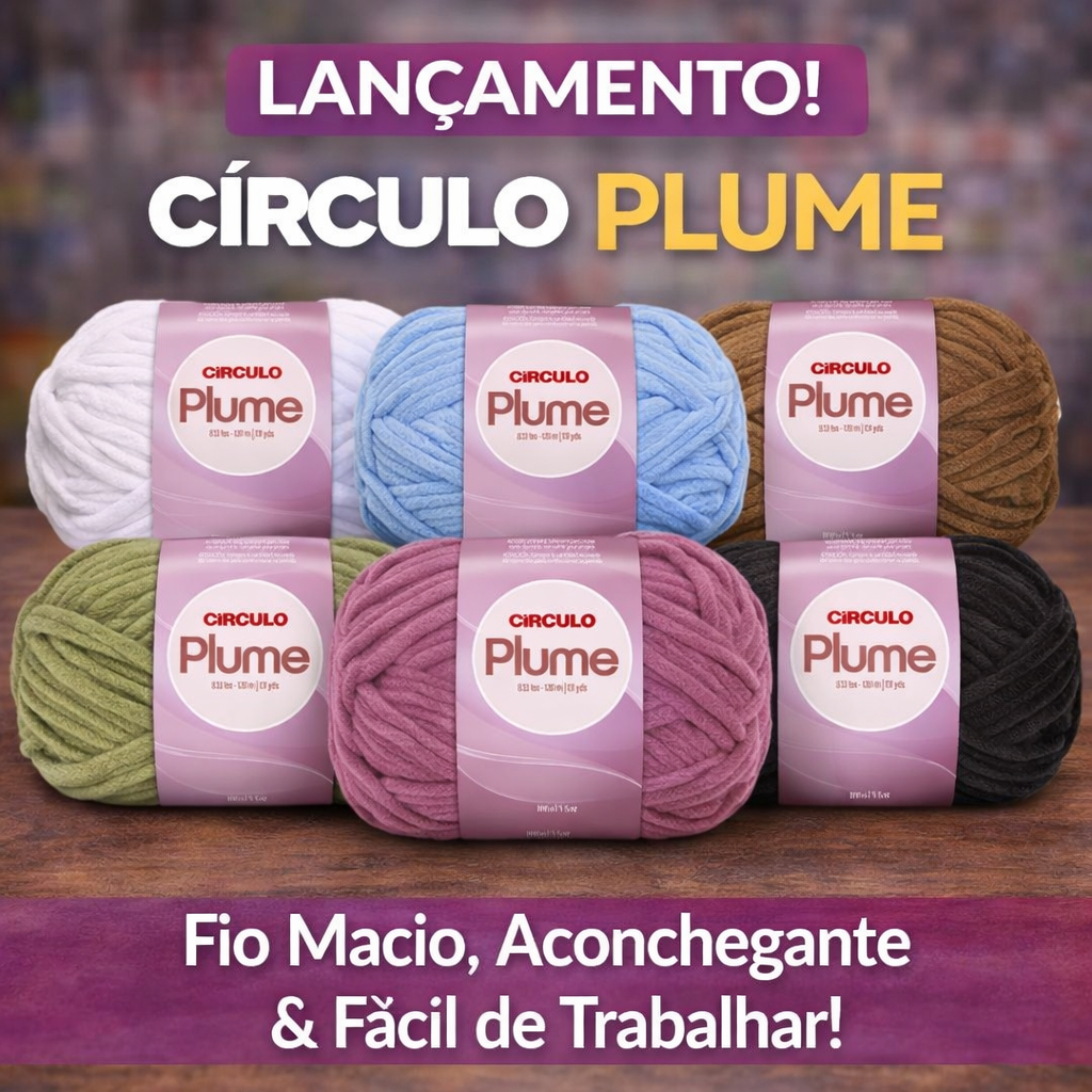 Fio PLume 100 Gramas Círculo em Oferta na Shopee