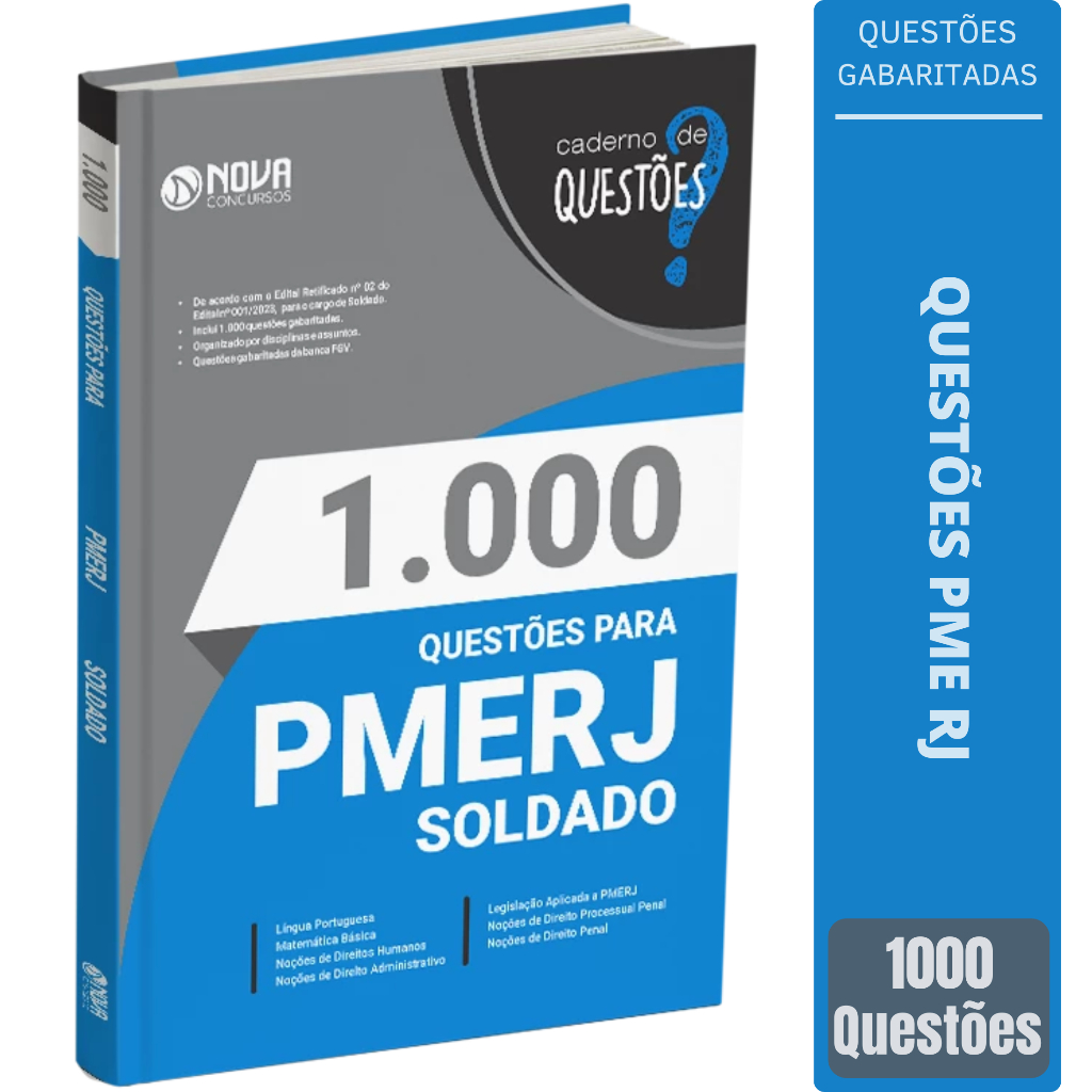 Imagem Caderno de Questões PMERJ - Soldado PM RJ