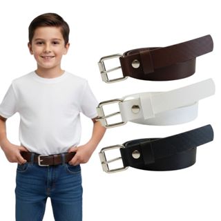 Kit 3 Cintos Infantil Masculino Moda Kids Estilo Social Couro Sintético Fivela Prata 2cm largura - Mateus em Oferta na Shopee