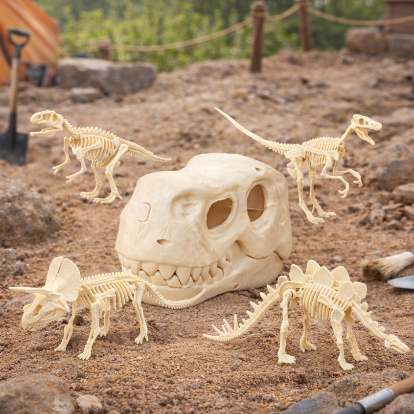 Brinquedo Cabeça De Dinossauro Fóssil Diversão Presente Dino Infantil Criança em Oferta na Shopee