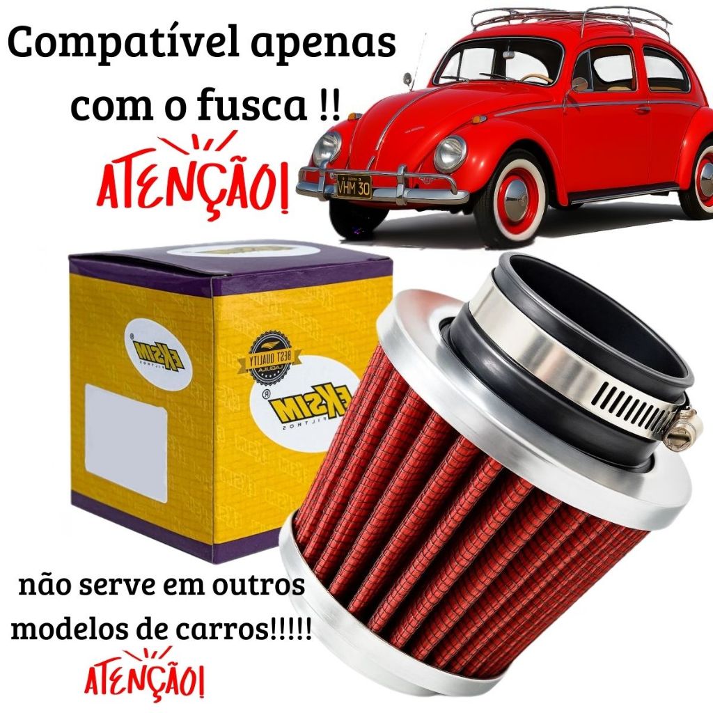 Filtro De Ar Esportivo Lavável P/ Fusca em Oferta na Shopee