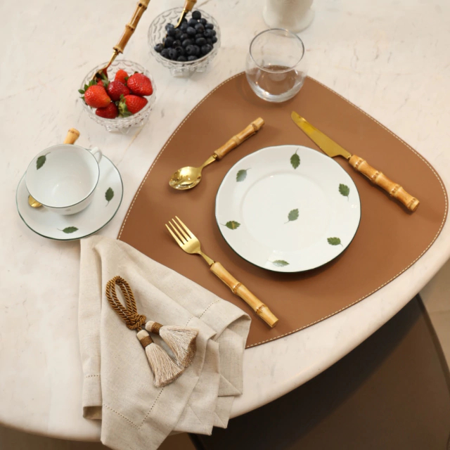 08 Jogo Americano Dupla Face Orgânico Couro 45x35cm Souplast Mesa Posta Jantar em Oferta na Shopee