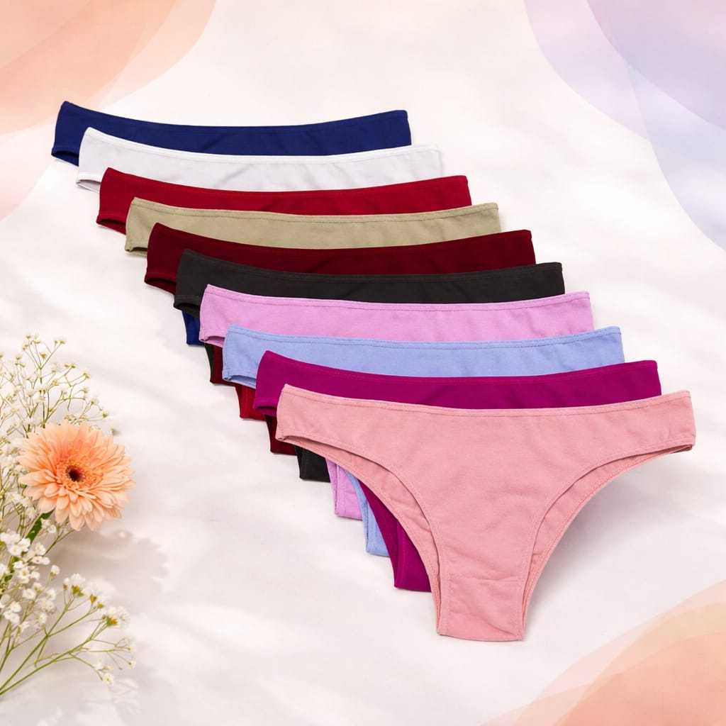 Kit 10 Calcinha de Algodão Tanga Feminina Cotton Conforto em Oferta na Shopee