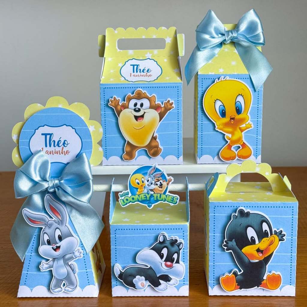 Baby Looney Tunes MENINO Kit Caixinha Personalizada/Lembrancinha de festa/Aniversario