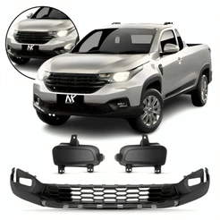 Kit Spoiler Tela Parachoque Strada 2020 2021 2022 Texturizado Spoiler Novo Estrada Istrada Saia Bigode Capa Traseira