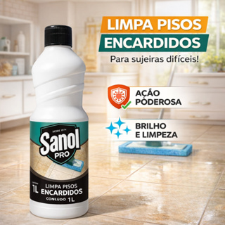 Sanol Pro Limpa Pisos Encardidos 1L Limpeza Profunda Uso Doméstico em Oferta na Shopee