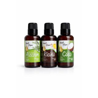 Kit de Óleo Capilar - Cronograma Terapia Capilar - 100% natural - 60ml em Oferta na Shopee