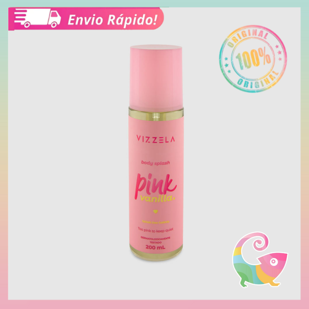 Body Splash Vizzela Pink Vanilla VZ-121 em Oferta na Shopee