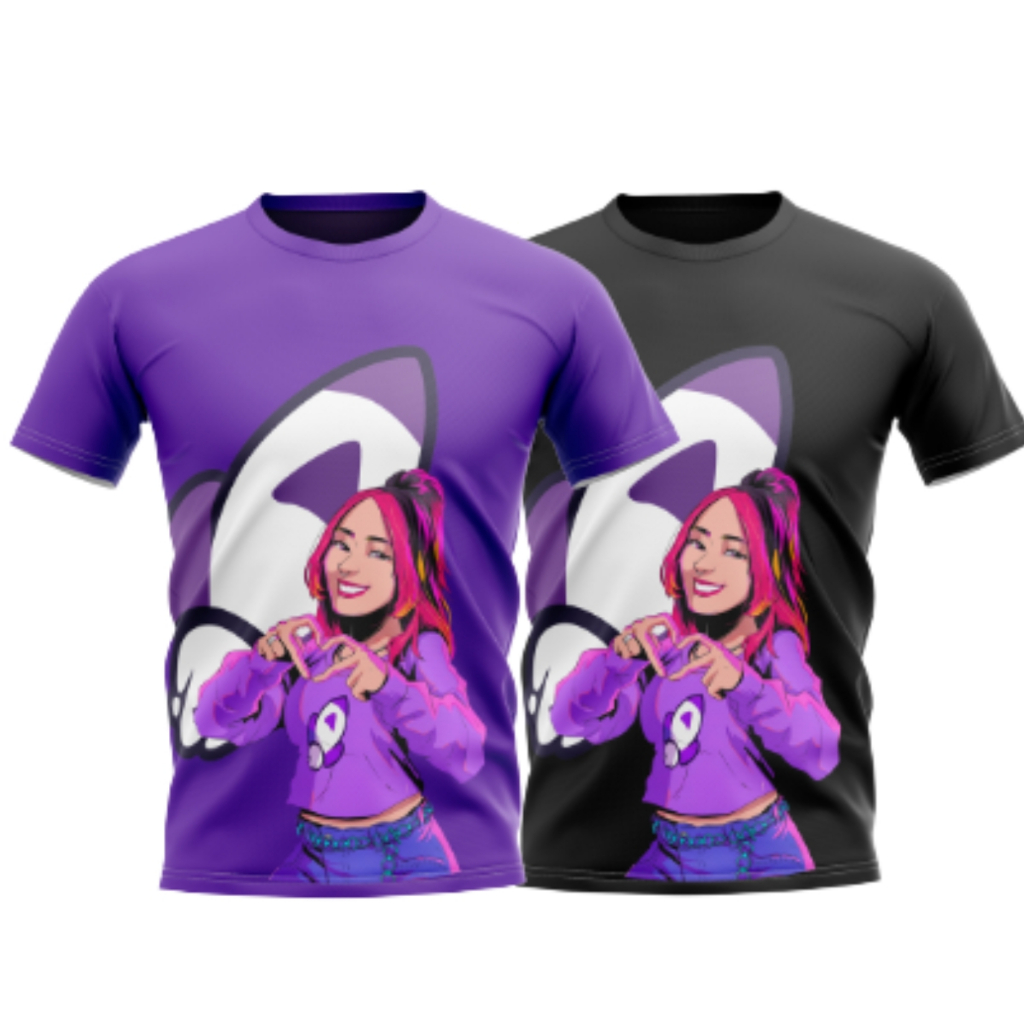 Nova coleção camiseta katlen Foguete Novos Elementos Blusa da Ketlen dos rosas camisa roxa nova camisa