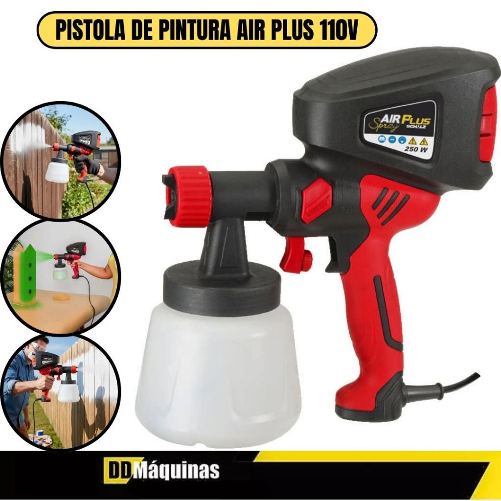 Pistola Pulverizadora De Tinta Air Plus 110 volts- Schulz em Oferta na Shopee
