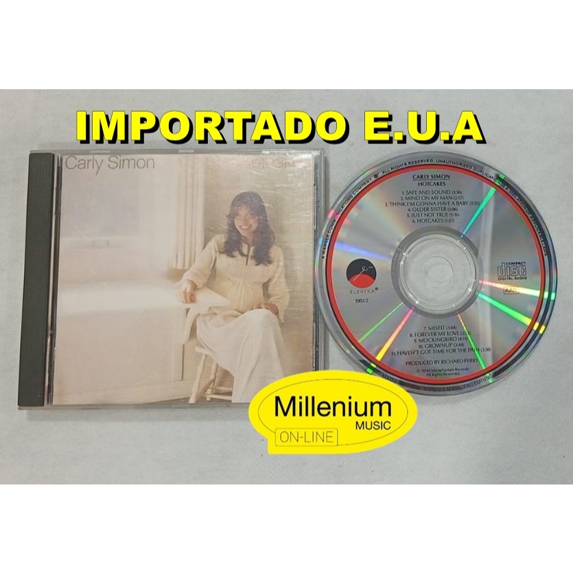 CD Carly Simon Hotcakes  1974 Importado U.S.A Original Gravadora Colecionador Ótimo Estado