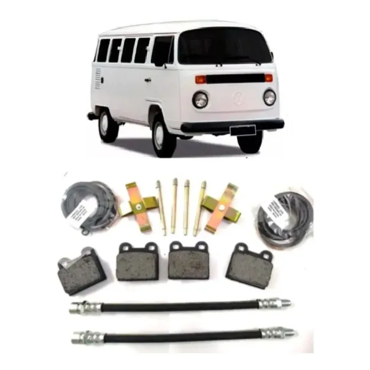 Kit Reparo Da Pinça flexiveis pastilhas travas de freio p/ vw Kombi Cliper Freio A Disco