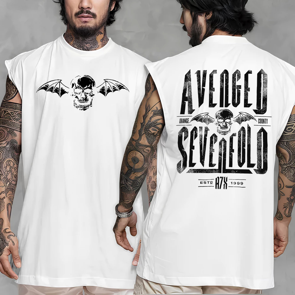 Camiseta Regata Machão Oversized A7X Avenged Sevenfold Show 2026 Brasil Banda de Rock N Roll Heavy Metal