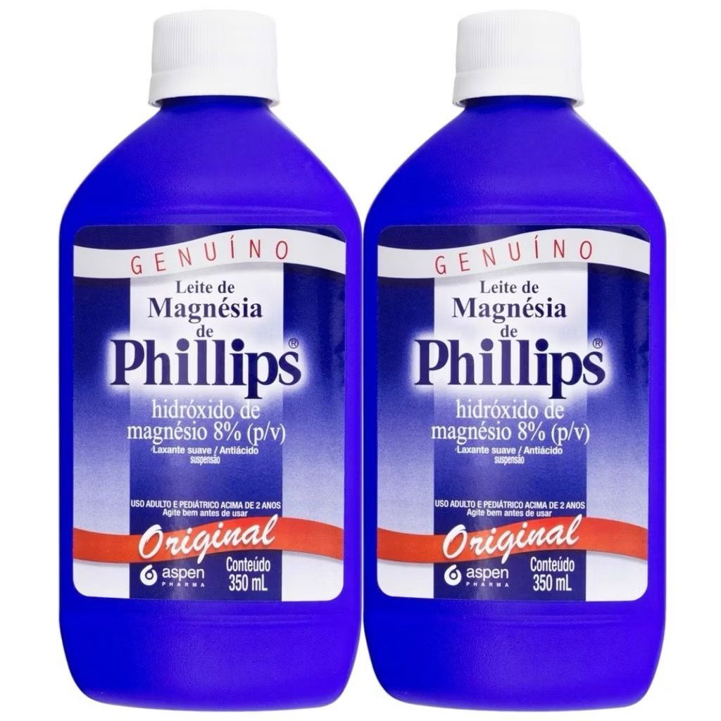 Kit Leite de Magnesia Phillips Com 2 Unidades De 350ml Cada Kit Leite de Magnesia Phillips Com 2 Unidades De 350ml Cada