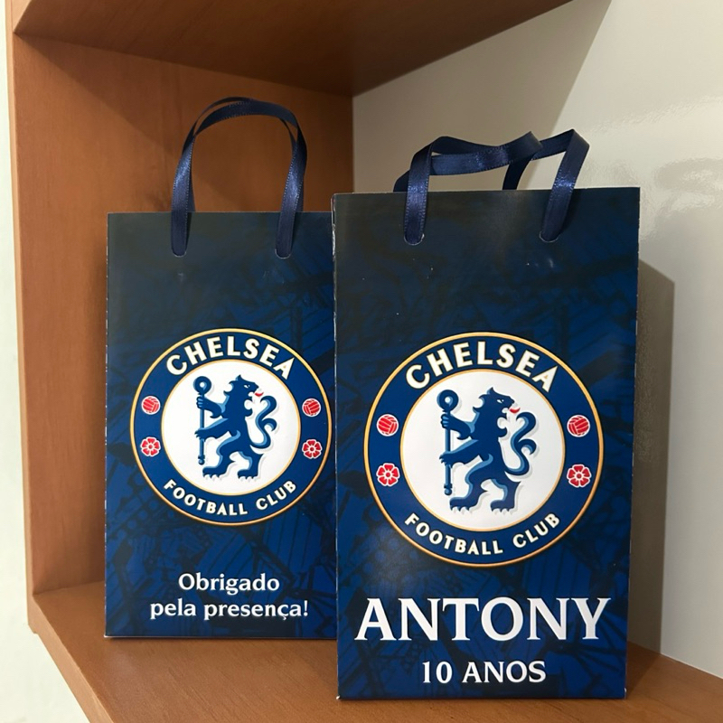 Sacolinha Surpresa Personalizada Chelsea Futebol Festa Infantil Lembrancinha Aniversário Temas