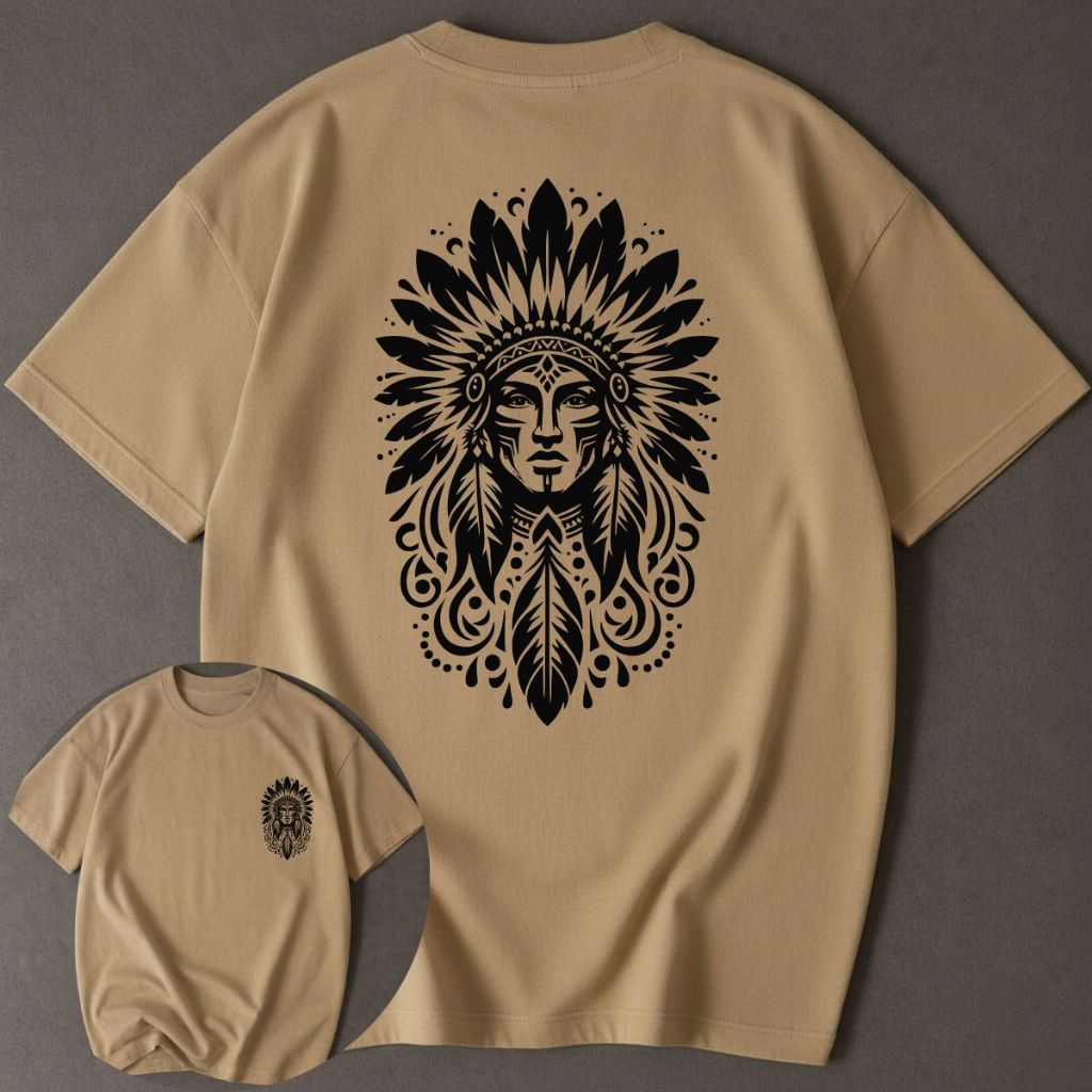 Camiseta Camisa Blusa Unissex Índio Índigena Cacique 100% Algodão Premium Moda Casual Básico Envio Imediato