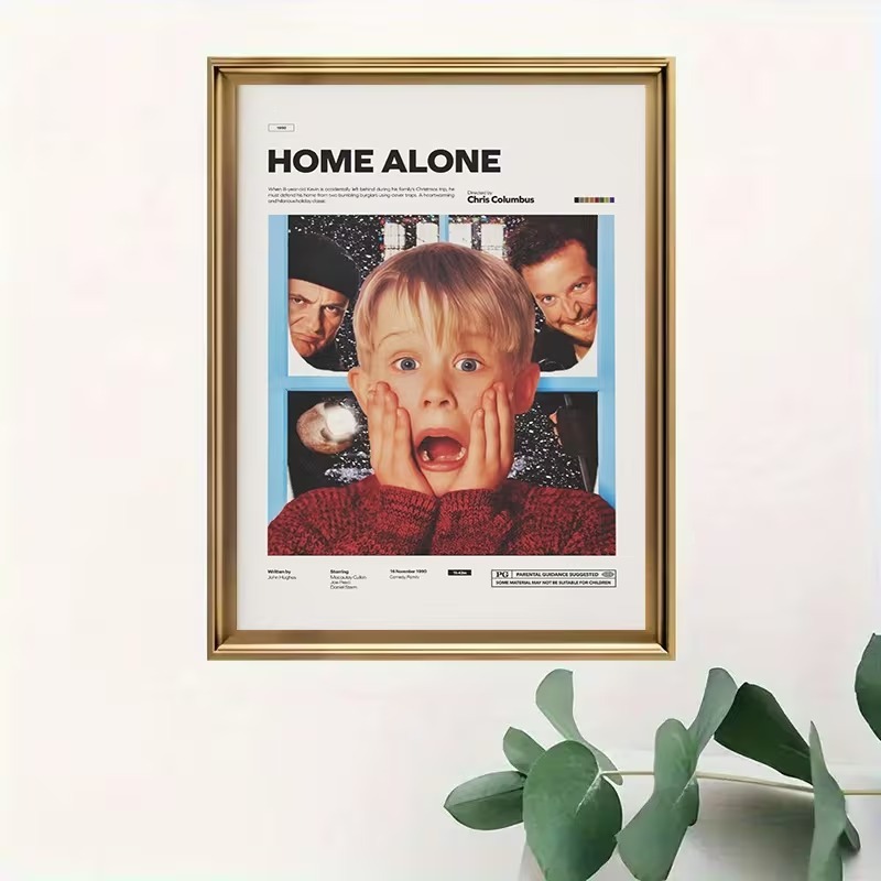 Quadro Decorativo Esqueceram de Mim Home Alone Kevin Filme Poster Minimalista Cinema 90s